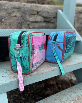 Recycled Fairtrade Wash Bag With Detachable Strap, 2 of 10