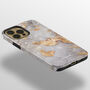 Golden Clouds Marble Tough Case For iPhone, thumbnail 2 of 4