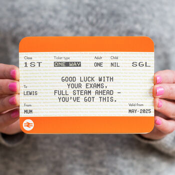 Personalised Good Luck In Your Exams Card, 2 of 2