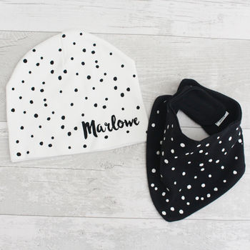 Personalised Dotty Baby Hat, 4 of 4