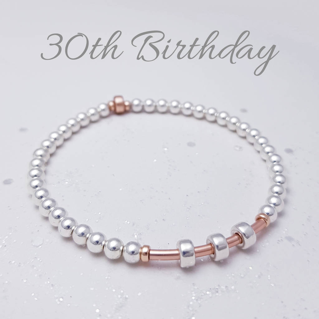 30th Milestone Birthday Bracelet, 1 of 6