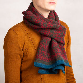 Unisex Knitted Lambswool Scarf Inspired By Nature, 7 of 8