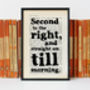 Peter Pan 'Second To The Right' Quote Print, thumbnail 2 of 5