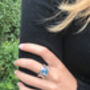 Molten Silver And Blue Topaz Ring, thumbnail 2 of 5