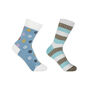 Peace Blue And Chord Turquoise Women's Socks Bundle, thumbnail 1 of 5