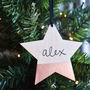 Personalised Bauble And Star Christmas Tree Decorations, thumbnail 5 of 6