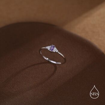 Vintage Inspired Lilac Purple Cz Ring, 7 of 12