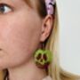 Poison Apple Glitter Statement Earrings / Dark Fairytale Jewellery Small Sparkly Evil Queen Earrings / Spooky Jewellery, thumbnail 3 of 8