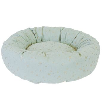 Calming Donut Dog Bed Star Print Mint Green, 4 of 4