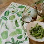 Green Veg Organic Cotton Tea Towel, thumbnail 4 of 6