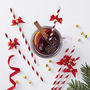 Red Foiled Straws With Bells Red And Gold, thumbnail 1 of 3