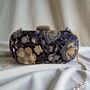 Blue Floral Oval Clutch Bag, thumbnail 6 of 6