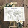Personalised World Map Wedding Table Plan, thumbnail 7 of 7