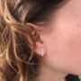 Minimal Textured Bar Stud Earrings, thumbnail 9 of 9