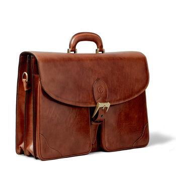 Mens Luxury Leather Briefcase.'Tomacelli', 5 of 12