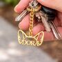 Personalised Metal Dog Ears Keychain, thumbnail 1 of 3