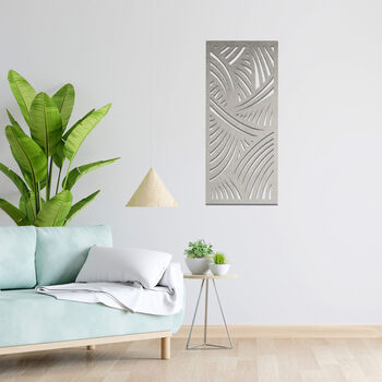 Slotted Pattern Metal Wall Art Modern Home Decor, 6 of 12