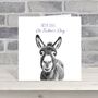 With Love On Father’s Day Funny Donkey Card – Cute And Humorous Donkey Father’s Day Card For Dad, thumbnail 1 of 5