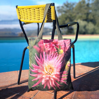 Pink Cactus Dahlia Tote Bag, 2 of 5