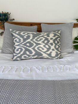 Grey Silk Decorative Cushion Cover, 4 of 7