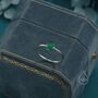 Sterling Silver Green Onyx Oval Ring, thumbnail 2 of 12