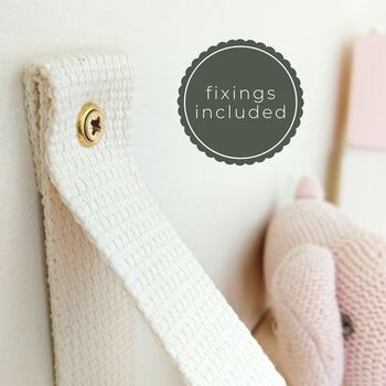 Floating Pair Of Nursery Shelves With Rail, 6 of 9