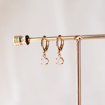 Rose Quartz Hoop Earrings, 6 of 8
