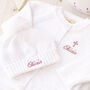 White Personalised Christening Cardigan With Cross, thumbnail 8 of 12