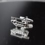 Helicopter Army Silver Cufflinks Gift For Pilots 316 L Stainless Steel Aviation Accessory, thumbnail 3 of 6