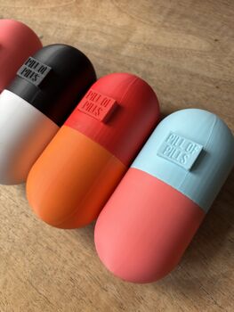 Pop Art Giant Pill Shaped Medicine / Vitamin Container, 2 of 9