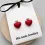 Crystal Heart Red Earrings, thumbnail 1 of 2