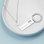 Personalised Love Heart Necklace And Keyring Set, thumbnail 3 of 5