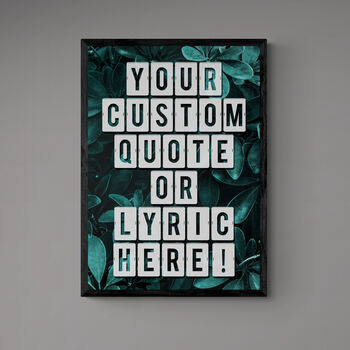 Custom Vintage Style Leaf Print Quote Art, 5 of 7