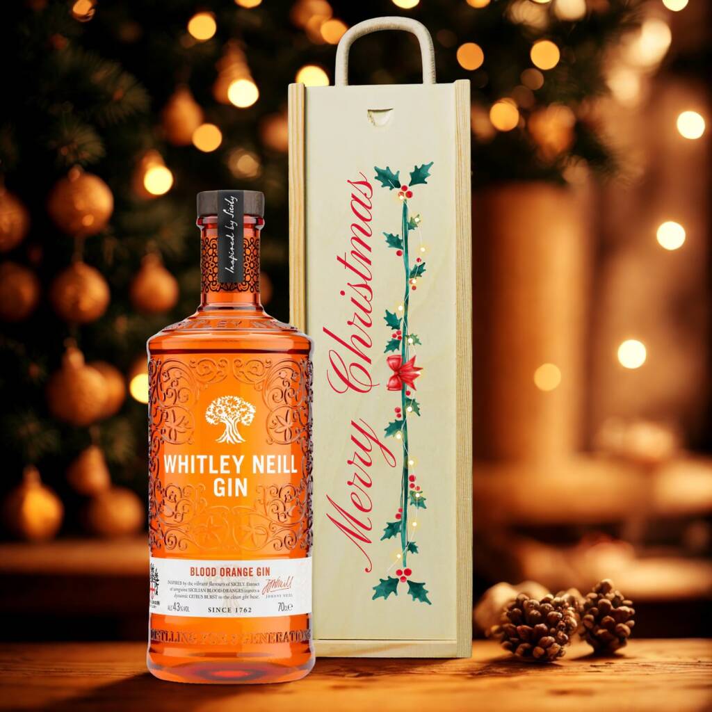 Merry Christmas Whitley Neill Blood Orange Gin Gift Set, 1 of 3