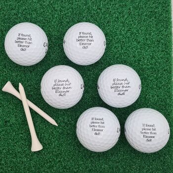 Six Personalised Golf Balls. Four Brands To Choose From. Any Logo, Photo Or Text. Free Gift Box, 4 of 12
