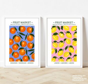 Fruit Market Oranges And Lemons Prints, 4 of 4