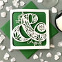 Personalised Floral Ampersand Couple Card, thumbnail 2 of 4