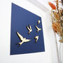 Swallows Flying Framed Woodcut Picture, thumbnail 4 of 5
