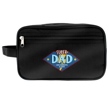 Personalised Super Dad Toiletry Bag, 4 of 4