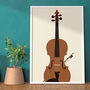 Violin Music Print | Viola Instrument Poster, thumbnail 1 of 7