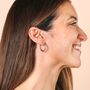 Stainless Steel Hammered Hoop Earrings, thumbnail 8 of 9