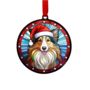Sheltie In Santa Hat Suncatcher Decoration, thumbnail 5 of 6