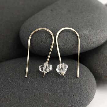 Herkimer Diamond Drop Earrings In Rose Gold Filled, 4 of 7