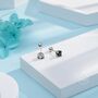Sterling Silver Black Cz Earrings, thumbnail 7 of 12