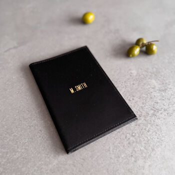 Personalised Leather Passport Holder – Travel Gift For Him Or Her, 4 of 12
