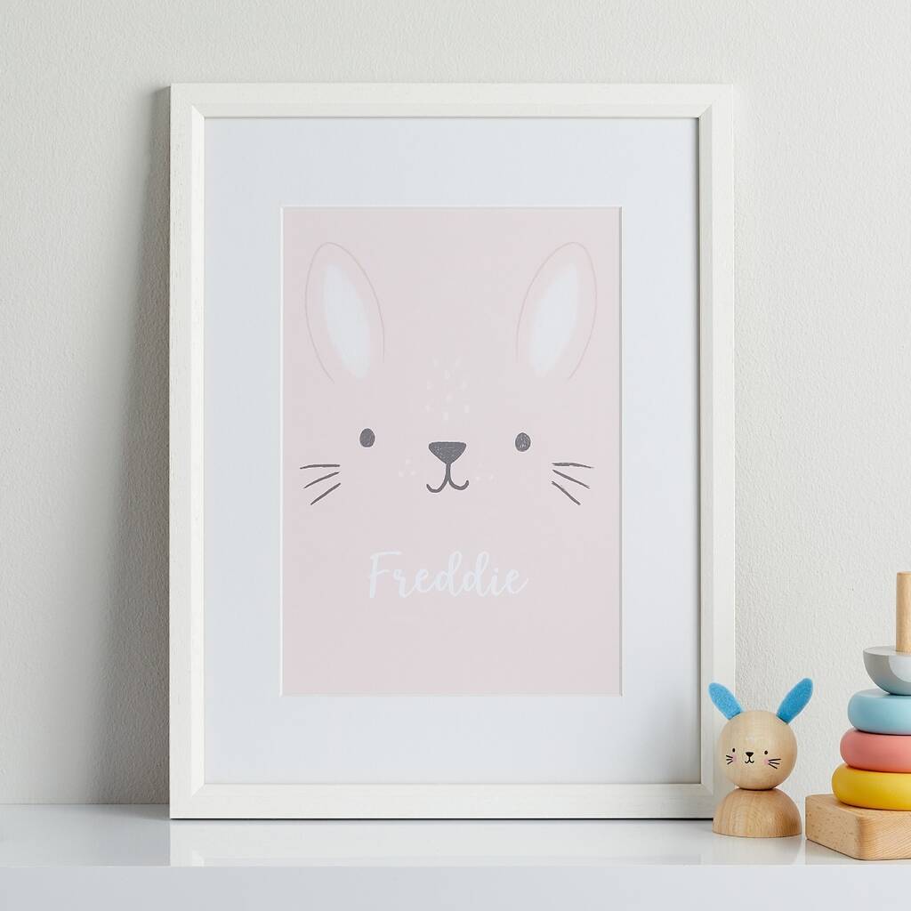 personalised pink bunny