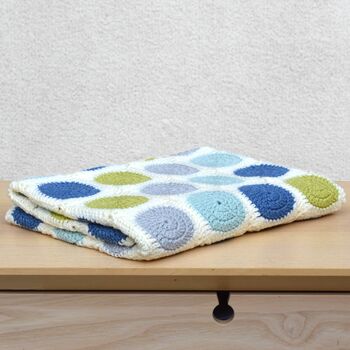 Four Colour Spot Crochet Blanket Kit, 4 of 12