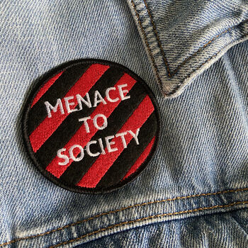 'Menace To Society' Iron On Patch, 3 of 5