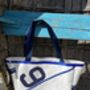 Blooper Large Upcycled Sailcloth Beach Bag, thumbnail 6 of 6