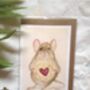 Cute Mice Design Pack Of Five Blank Notecards, thumbnail 2 of 5